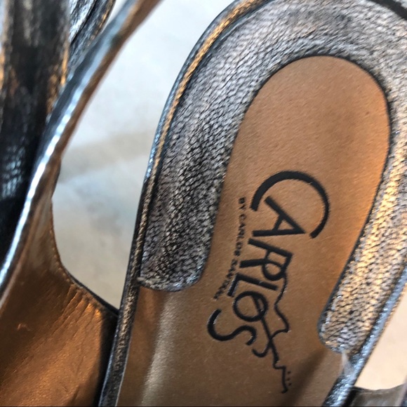 Carlos Santana Elise pewter metallic slingback heels - Picture 8 of 10
